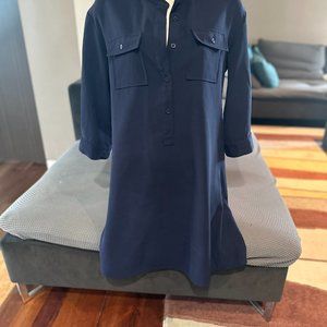 Navy Shirt Dress XS
